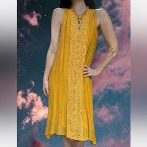 Boho Marigold Honey Yellow Sleeveless Dress